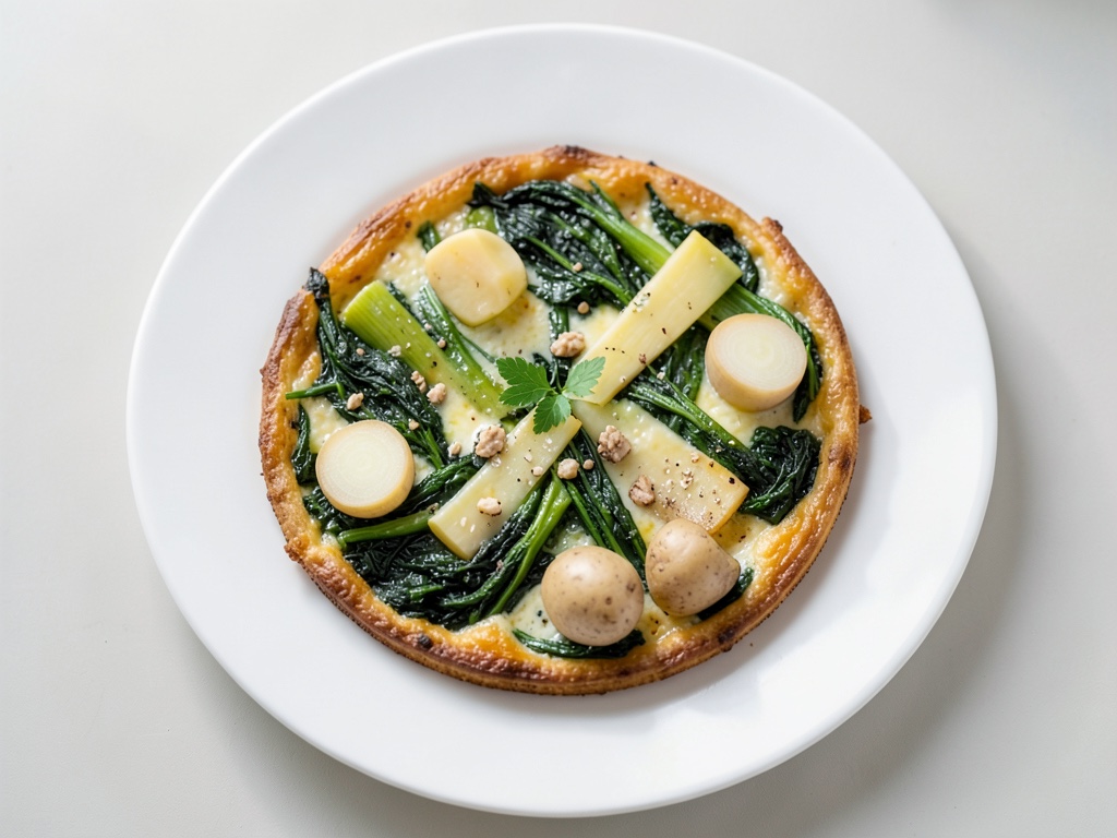 Frittata croccante con asparagi verdi