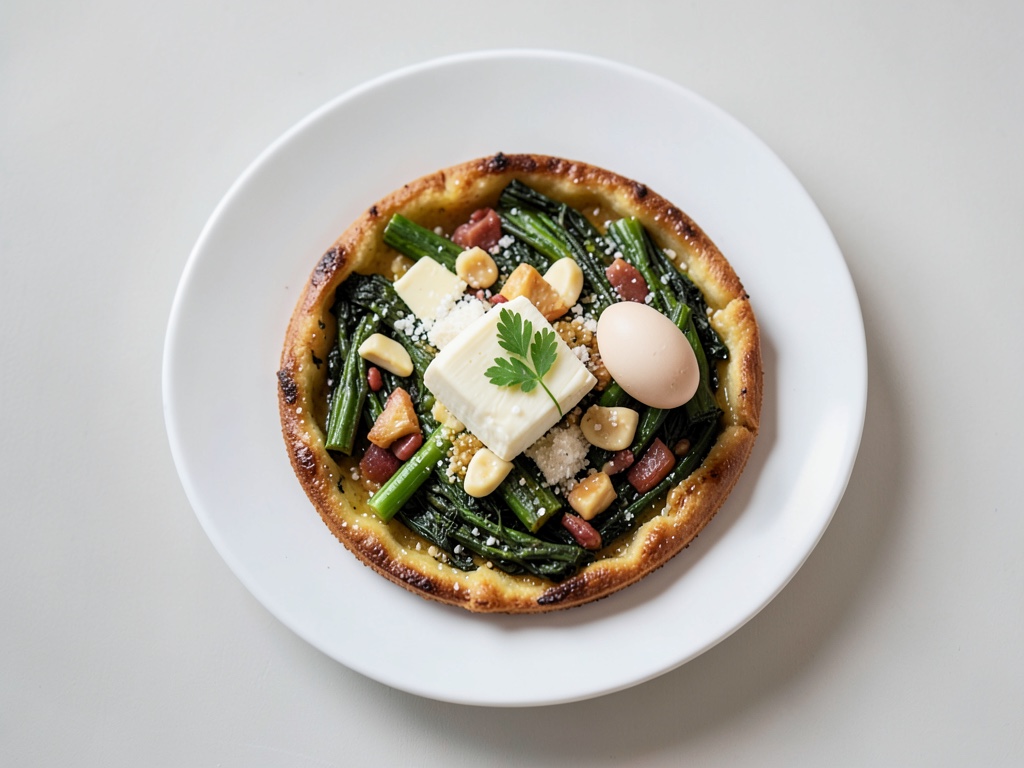Galette croccante di asparagi con crema di feta