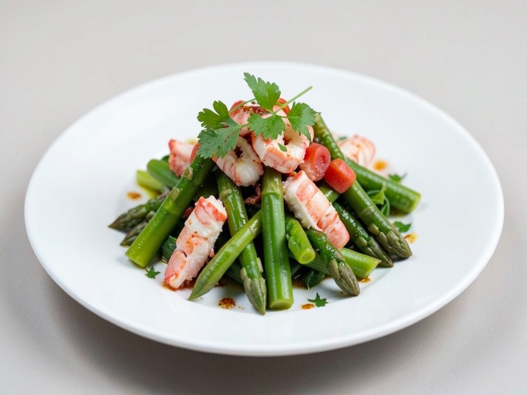 Insalata di asparagi e granchio