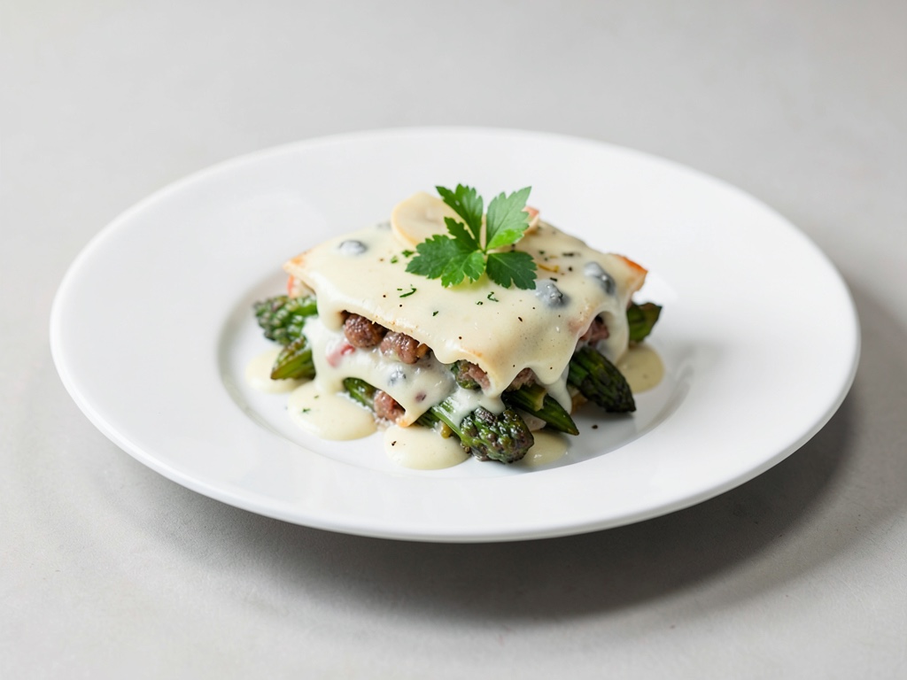 Cremige Spargel-Lasagne