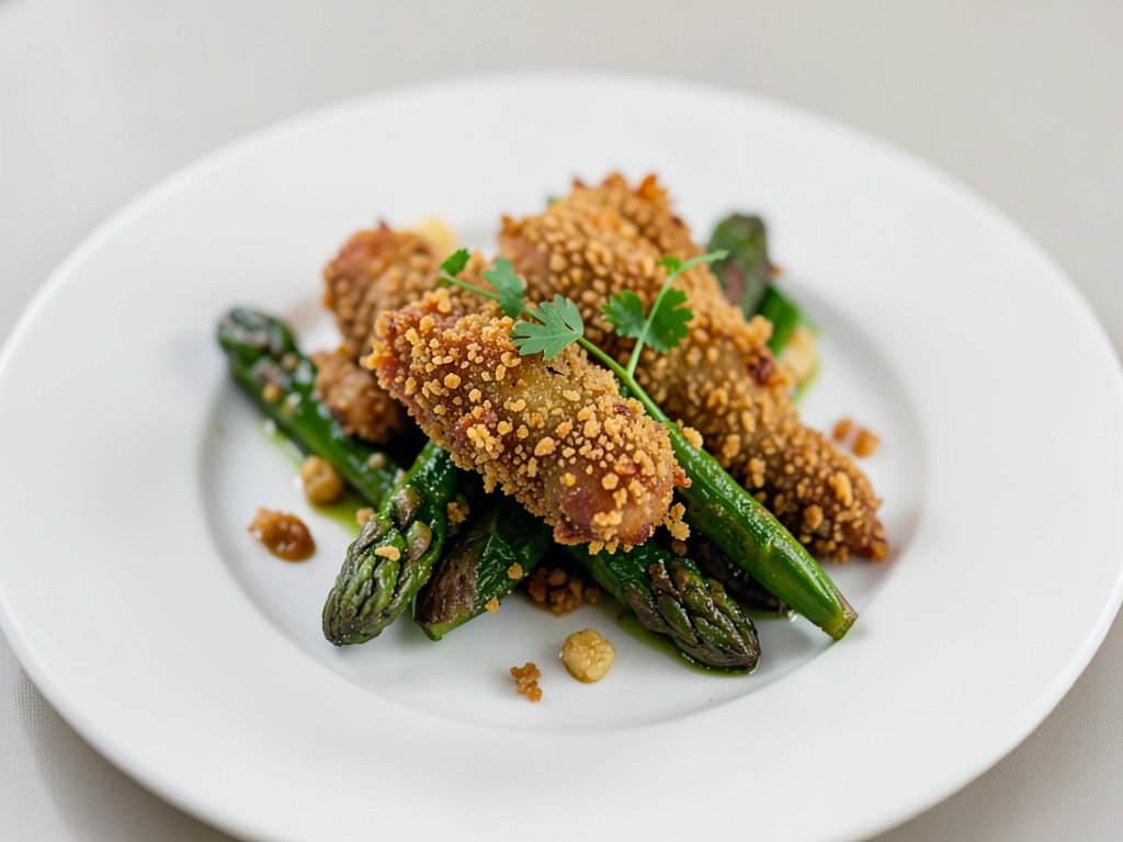 Asparago croccante in pastella di farina di riso