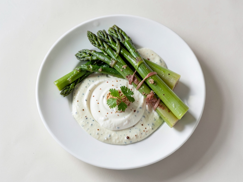 Asparago con dip allo yogurt