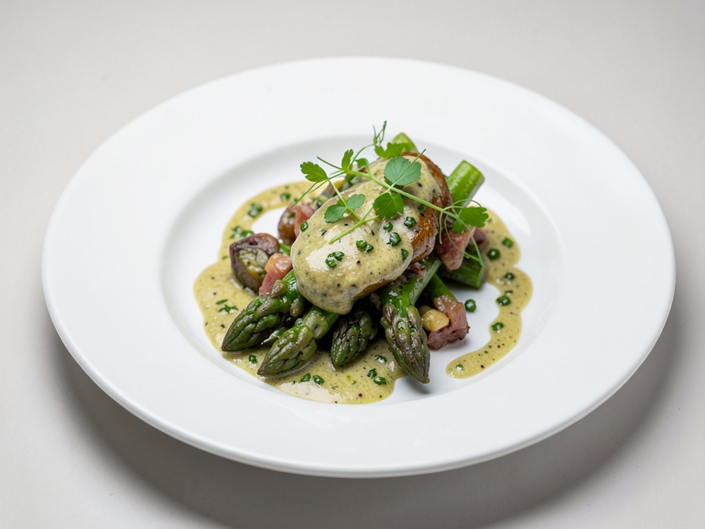 Asparago con salsa di erba cipollina