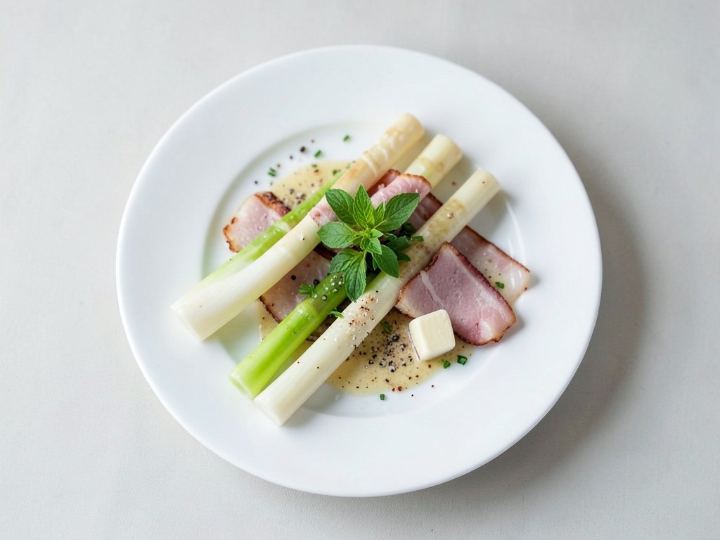 Asparago con salvia e prosciutto