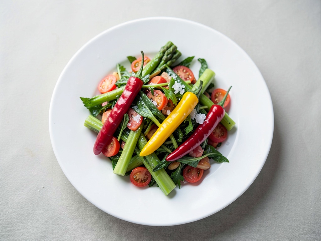 Insalata croccante di asparagi e peperoni