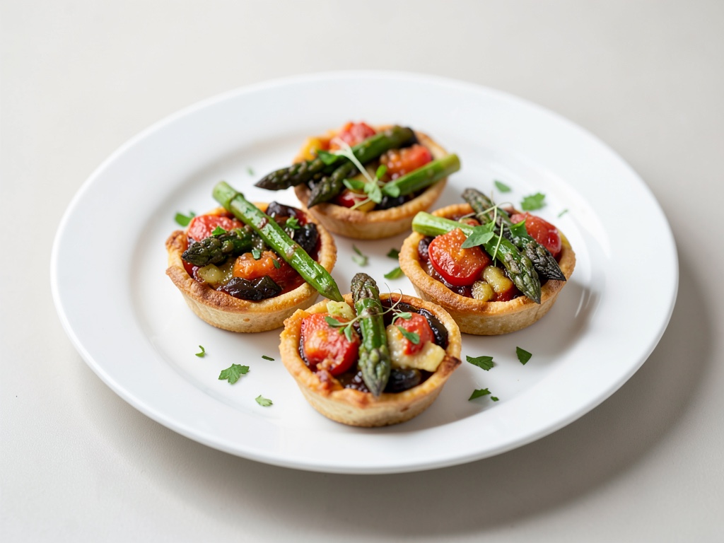 Tartellette di asparagi e pomodorini