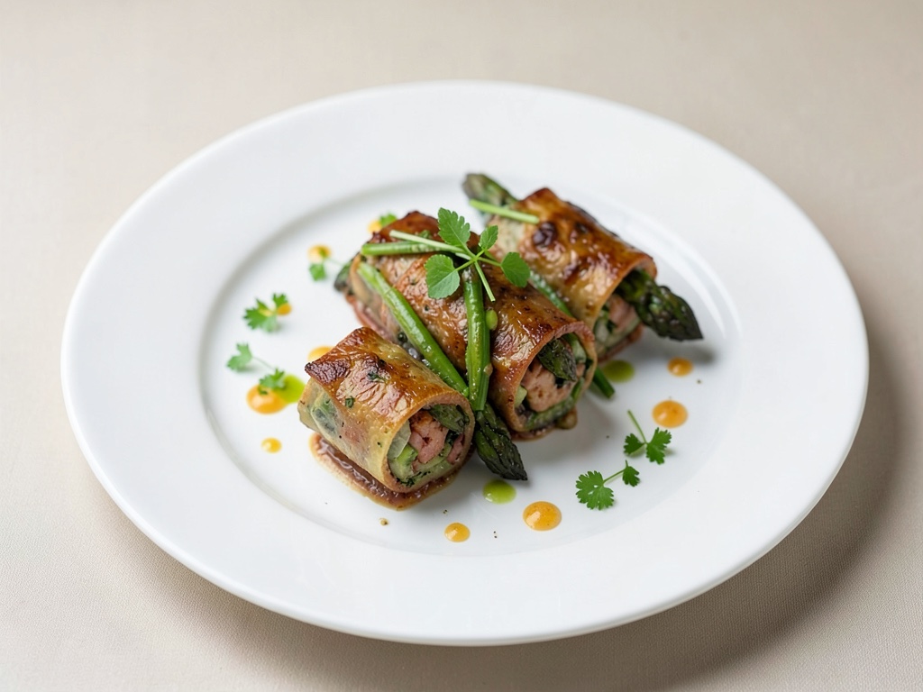 Fagottini di asparagi con Kratzete