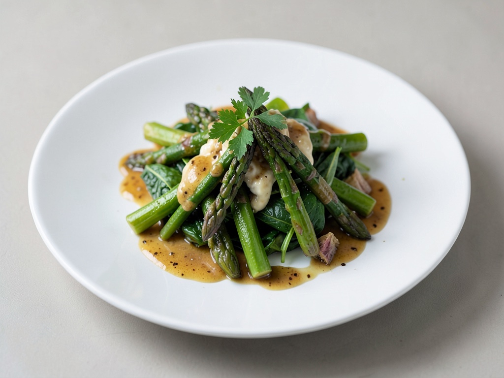 Insalata fresca di asparagi con vinaigrette