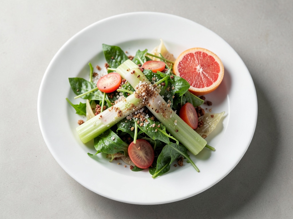 Ensalada de langosta con espárragos verdes