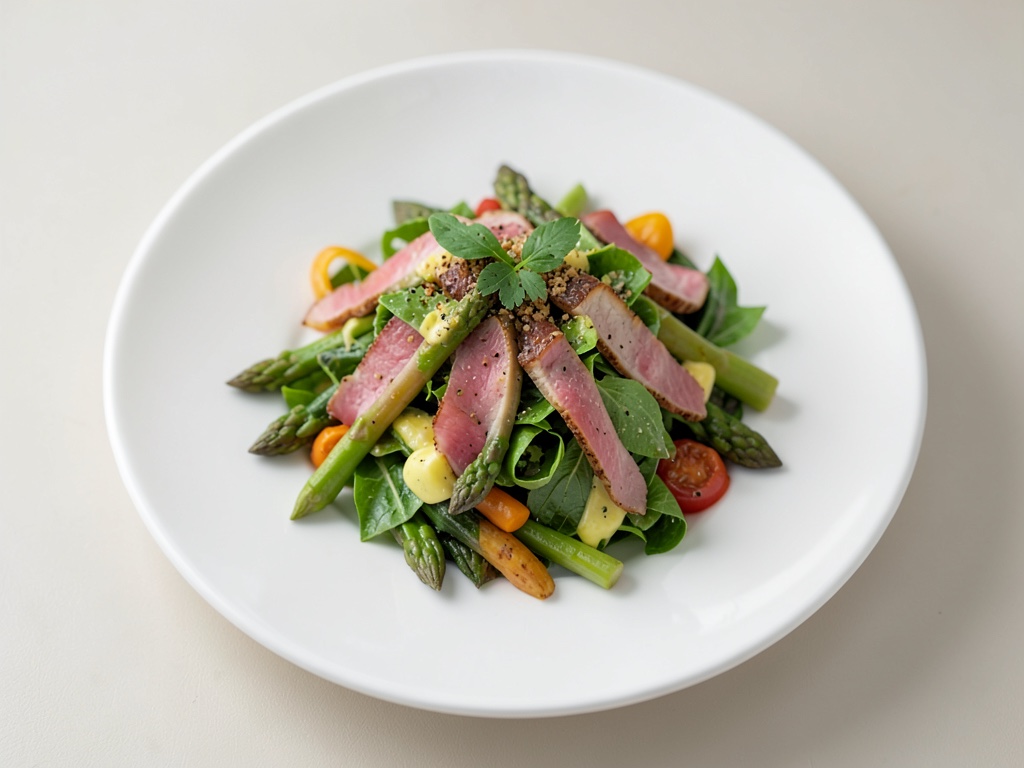 Insalata fresca di asparagi e prosciutto