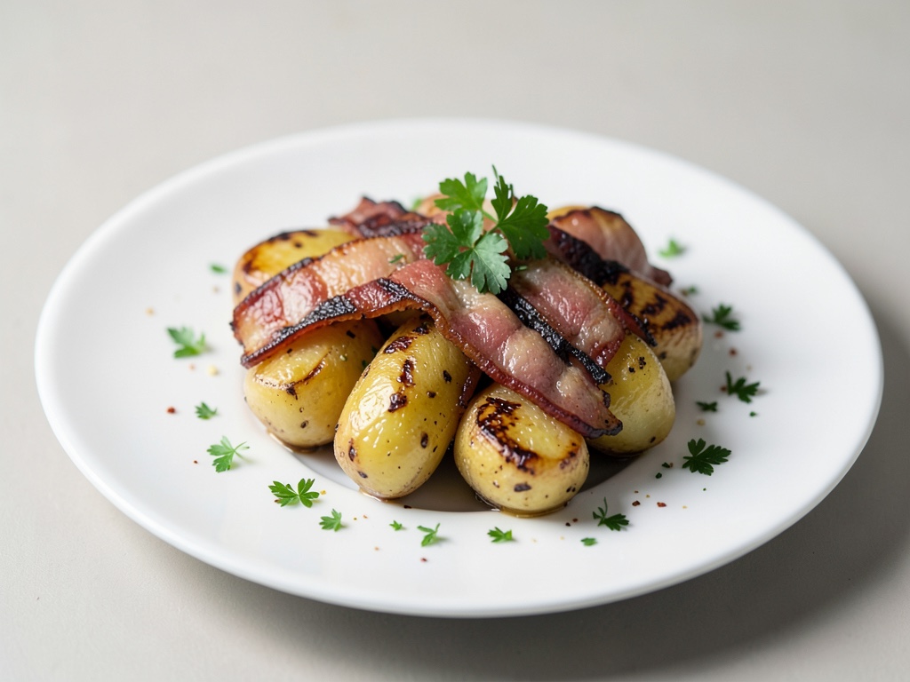 Patate alla griglia con pancetta