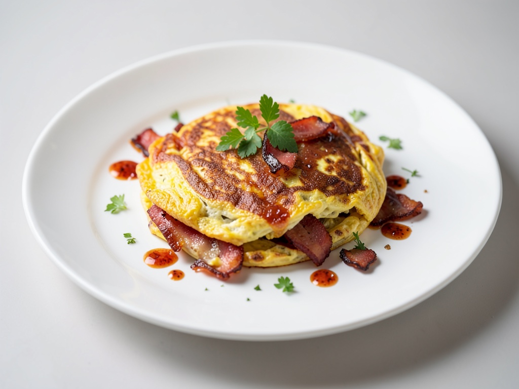 Omelette croccante al bacon