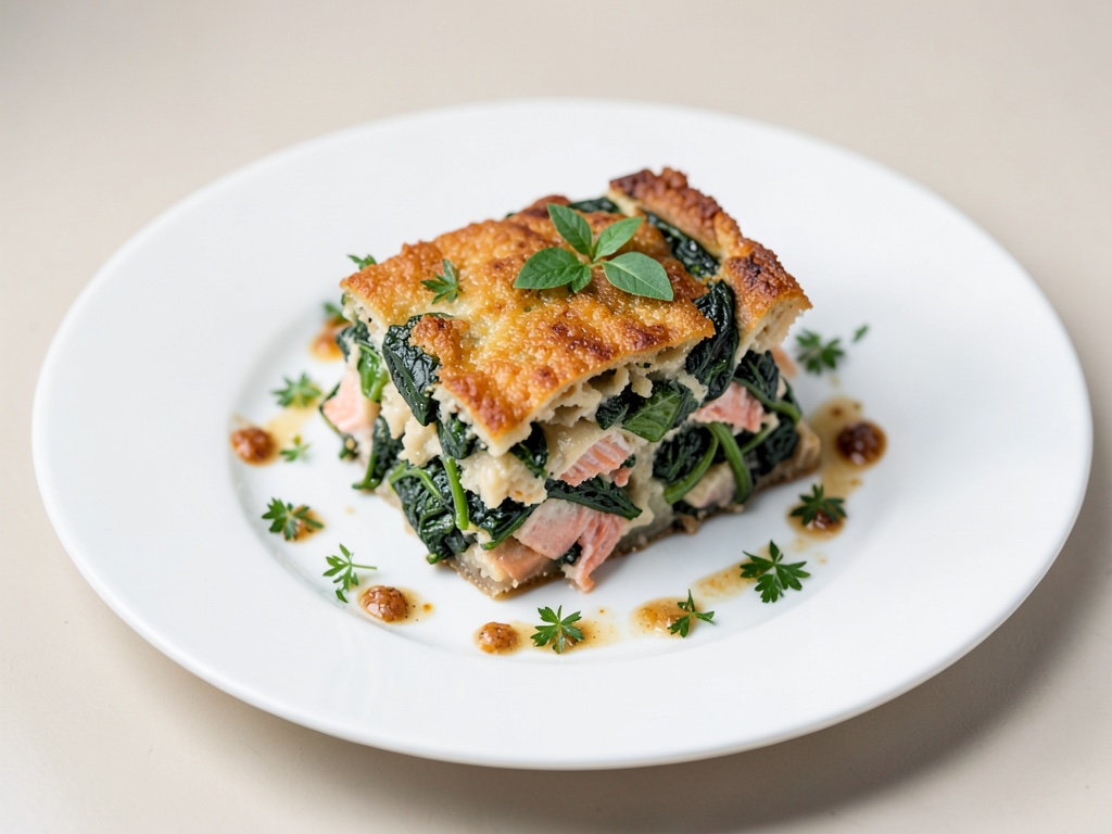 Knuspriger Spinat-Lachs-Kuchen