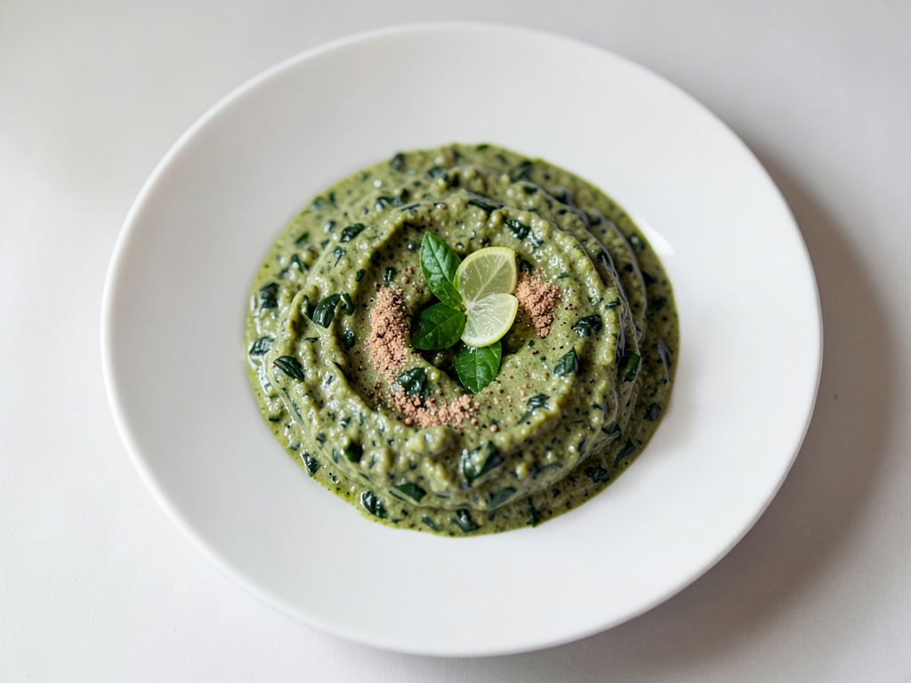 Zuppa cremosa agli spinaci