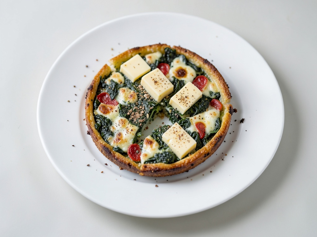 Torta croccante agli spinaci con uova
