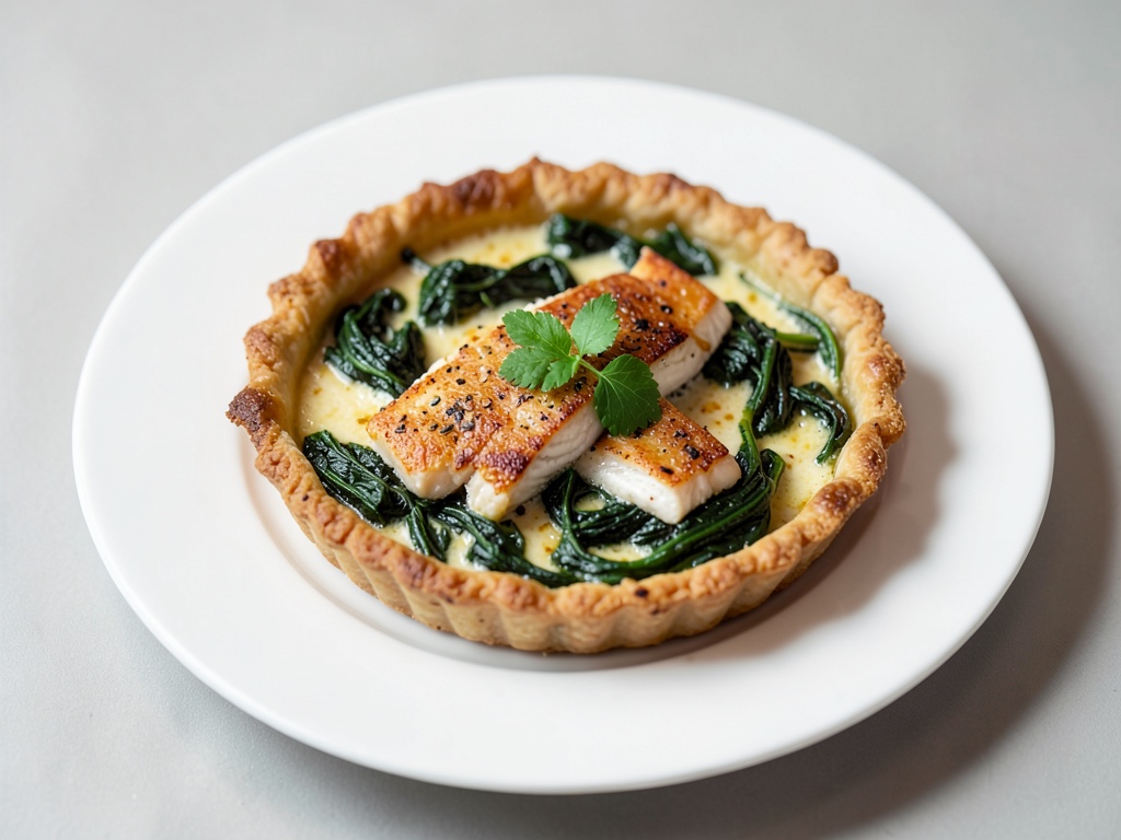 Tarte poisson-épinards