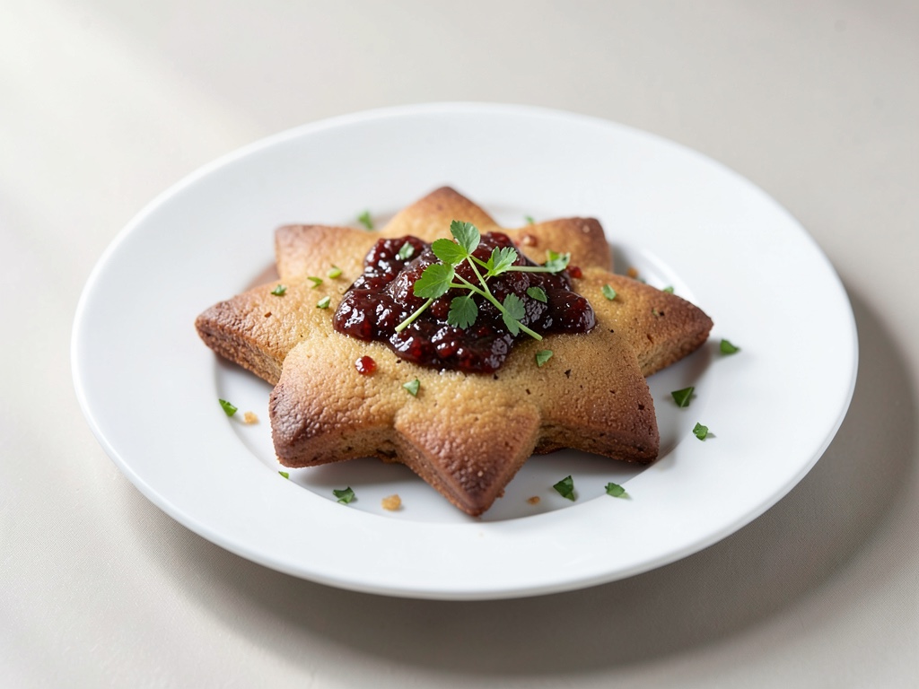 Galletas de estrella con mermelada