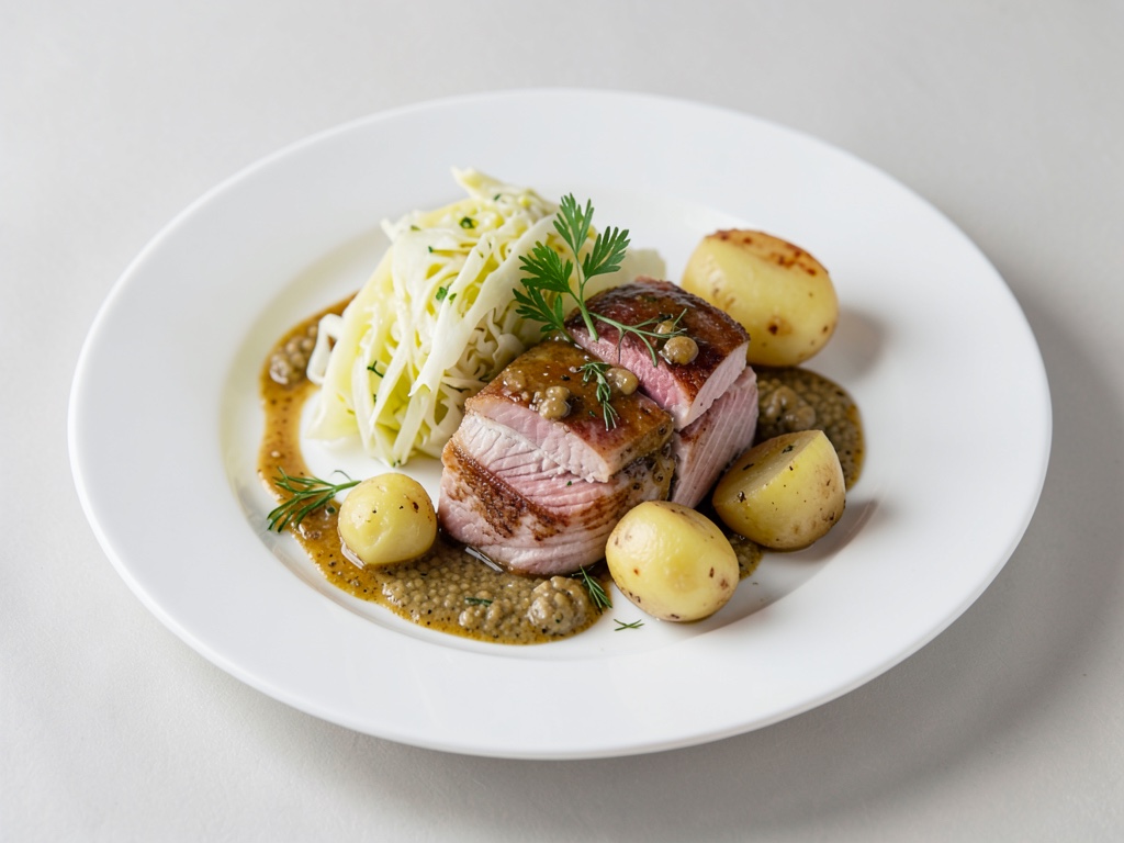 Baccalà con cavolo cappuccio a punta e patate