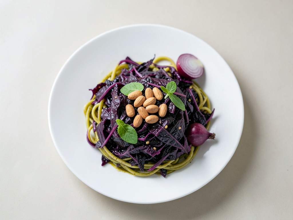 Vegane Spitzkohl-Pasta mit Walnüssen