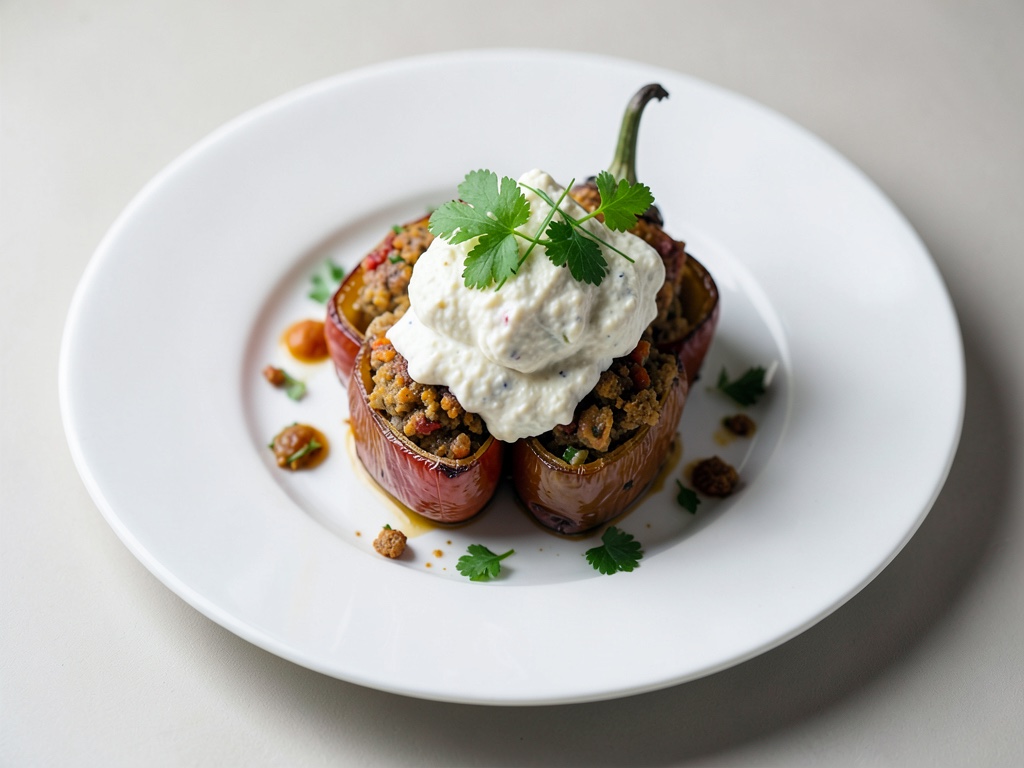 Poivrons farcis à la crème de fromage de chèvre