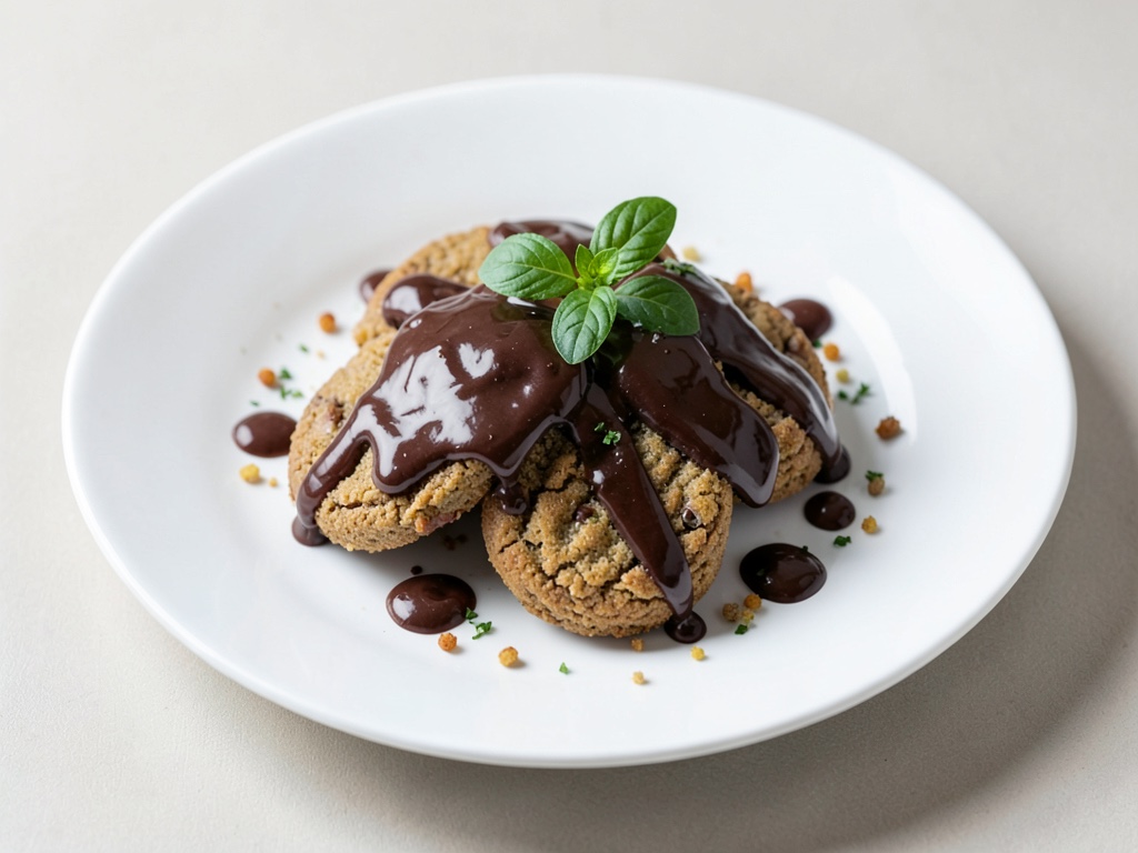 Biscotti decorati con glassa al cioccolato