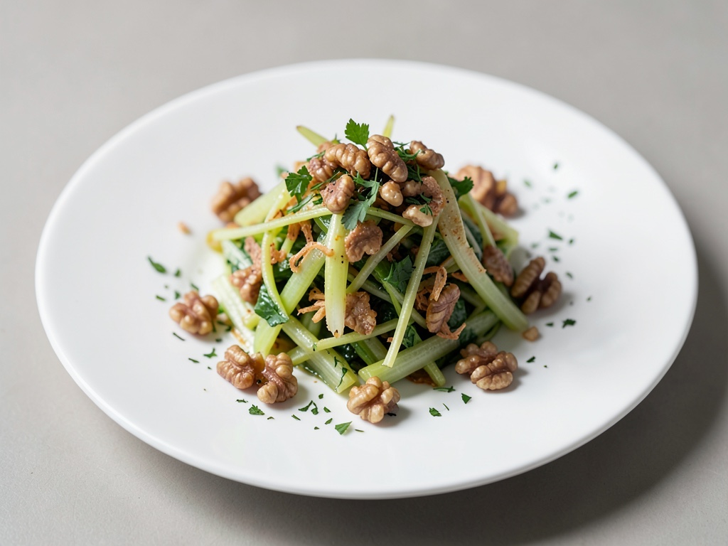 Insalata di sedano croccante con noci