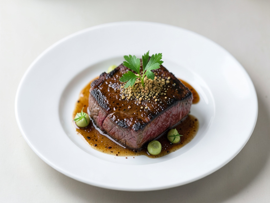 Bistec profumato con pepe macinato