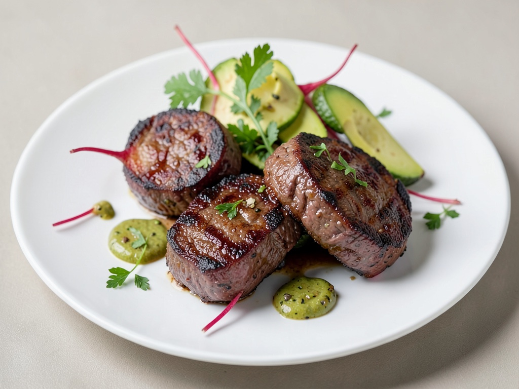 Sandwiches steak juteux aux radis croquants et avocat