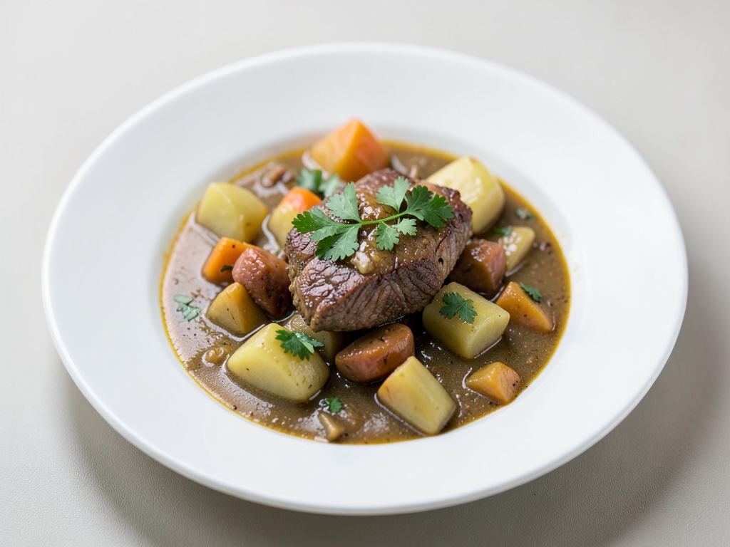 Sustancioso guiso de nabo con carne de res