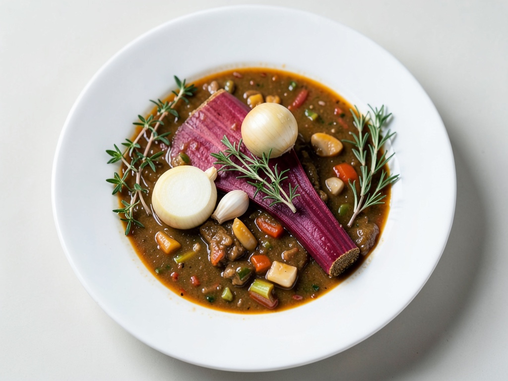 Zuppa cremosa di rape con croûton croccanti