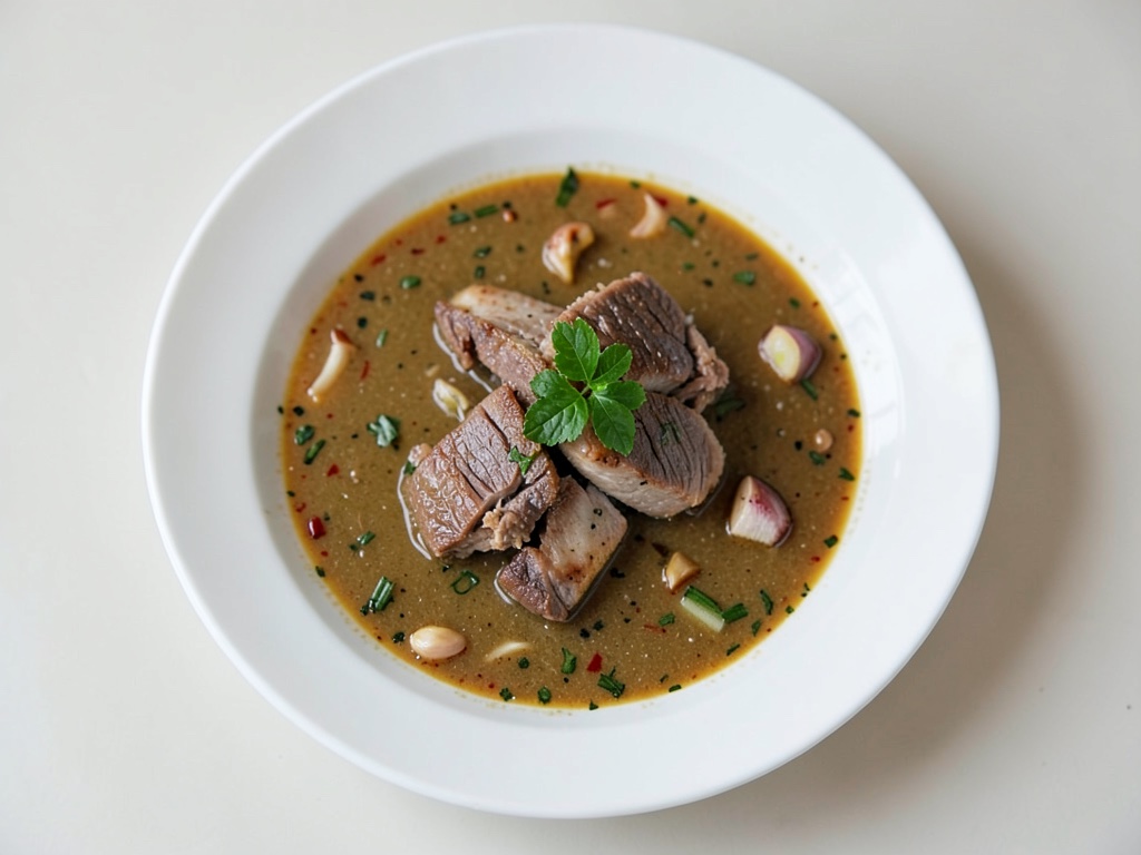Herzhafte Steckrüben-Lamm-Suppe