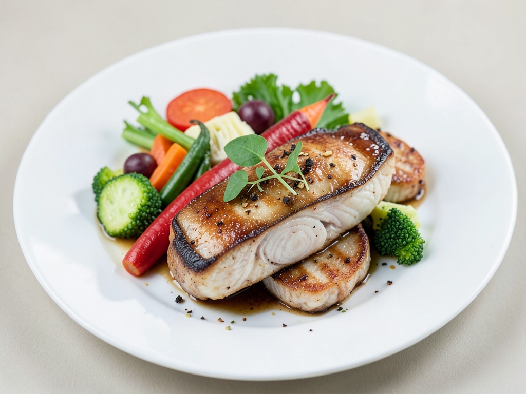 Filets de poisson-clown assaisonnés à la japonaise avec légumes