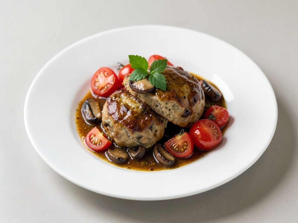 Polpette di pane con porcini e pomodori