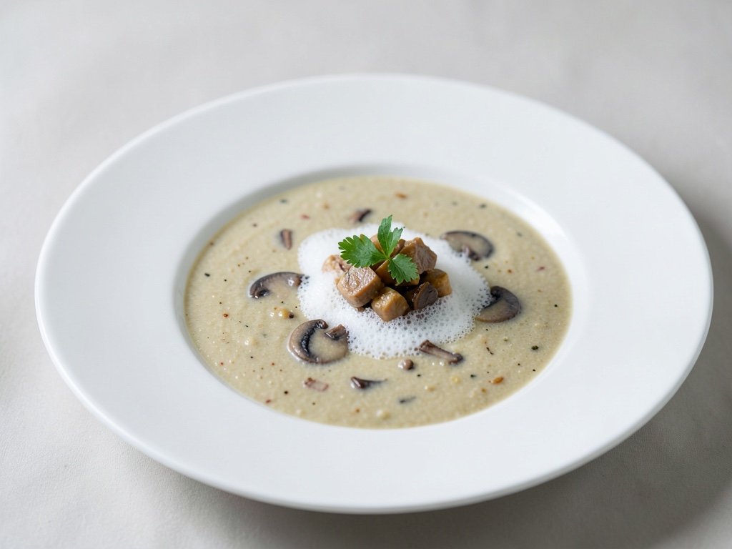 Creamy Porcini Mushroom Soup with Milky Foam