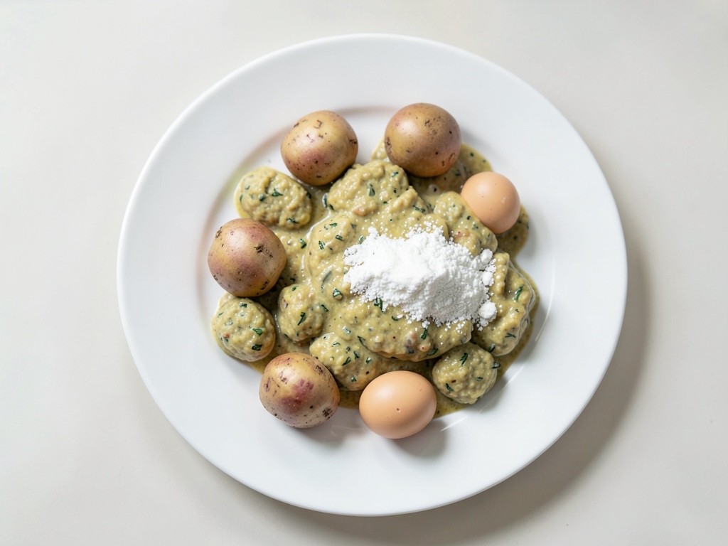 Gnocchi di patate con cubetti di toast croccanti