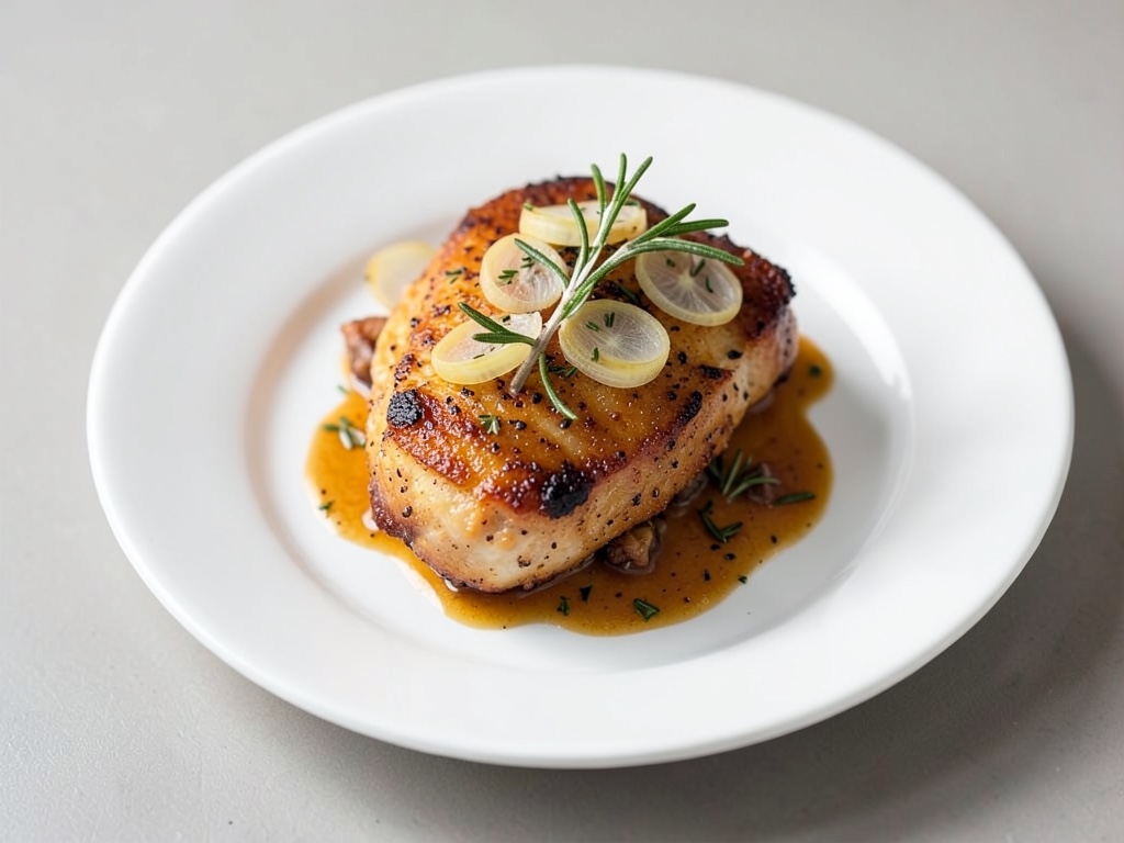 Pollo croccante al rosmarino e scalogni