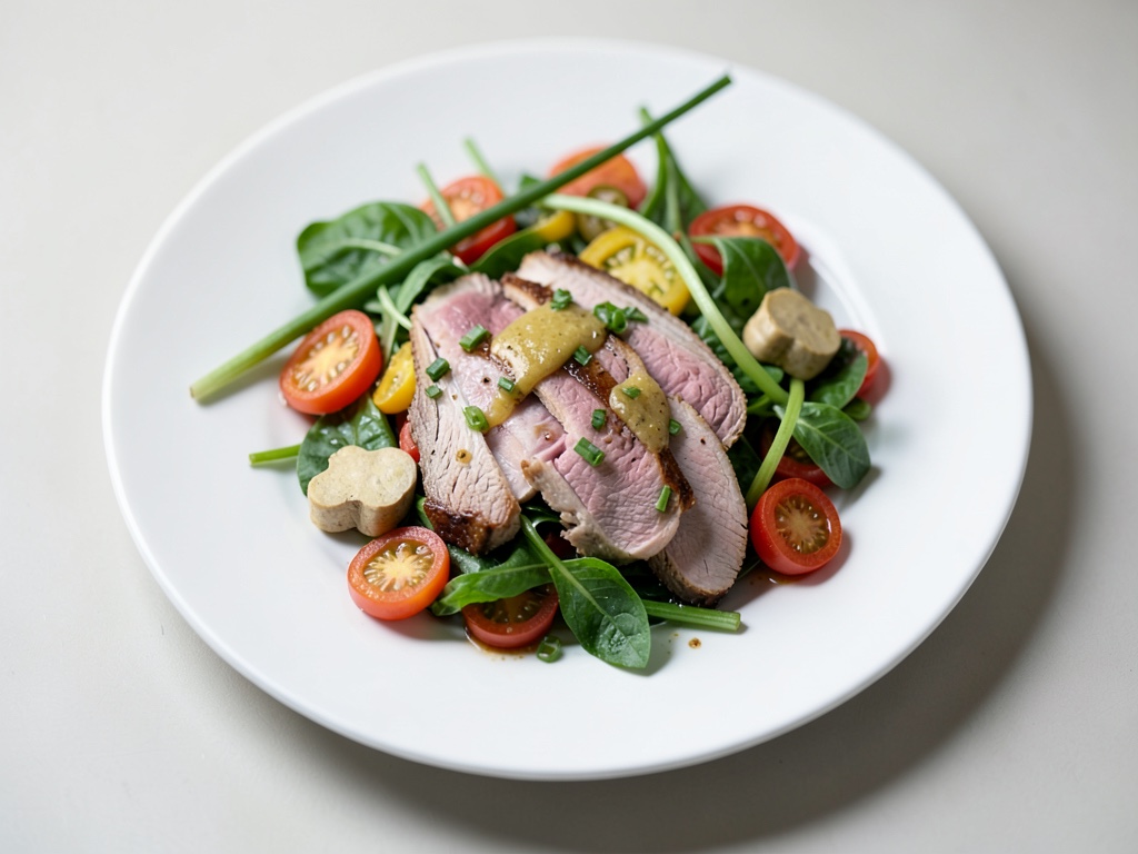 Insalata di pollo e verdure dolce e piccante