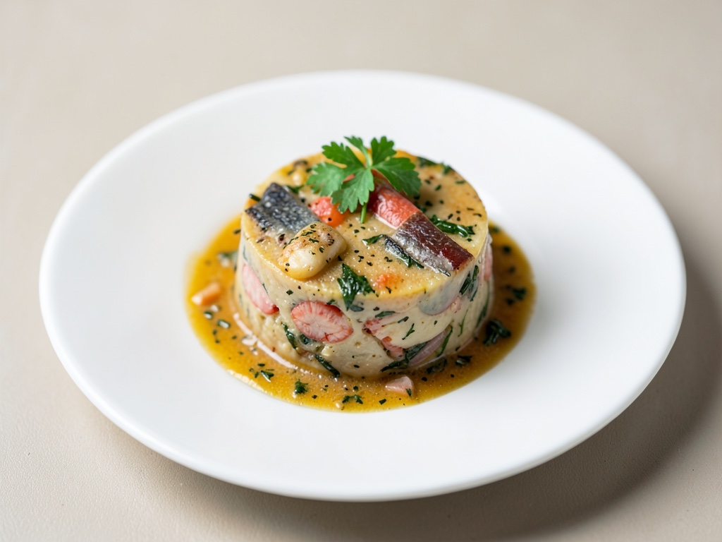 Aspic di pesce e gamberi del Lago di Costanza
