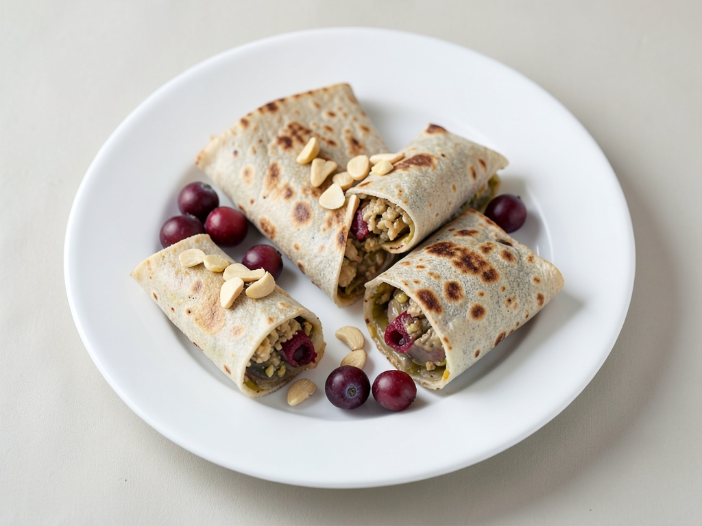 Wrapp dolci di fragole e banane con burro d'arachidi