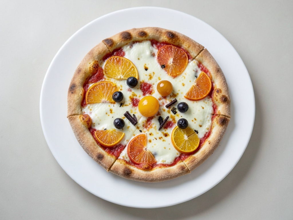 Pizza dolce all'arancia e ricotta