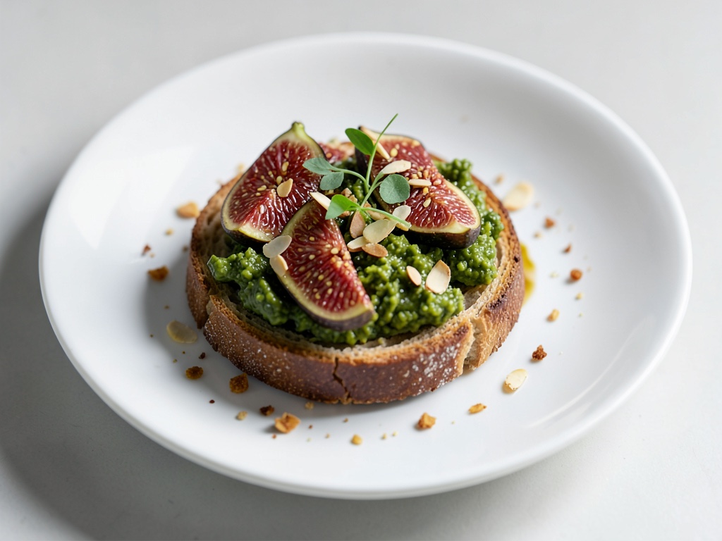 Pesto dolce di fichi e mandorle sul pane tostato
