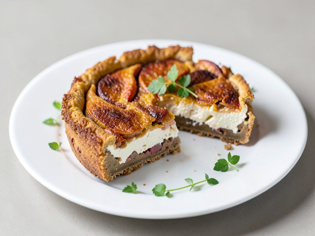 Quiche croustillante à la patate douce et au fromage de chèvre