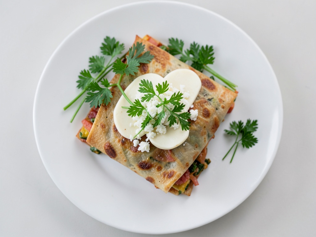 Wrap croccante alla patata dolce con formaggio erbe