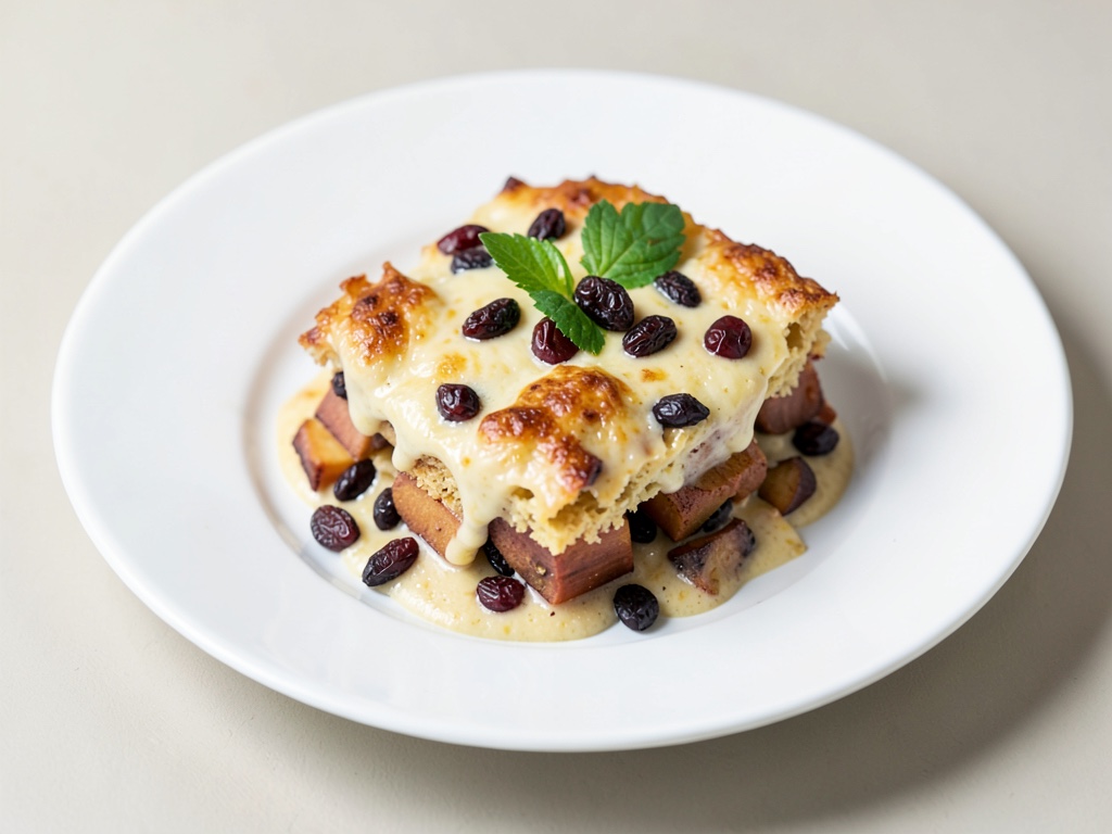 Gratin cremoso di patate dolci e mele con uvetta