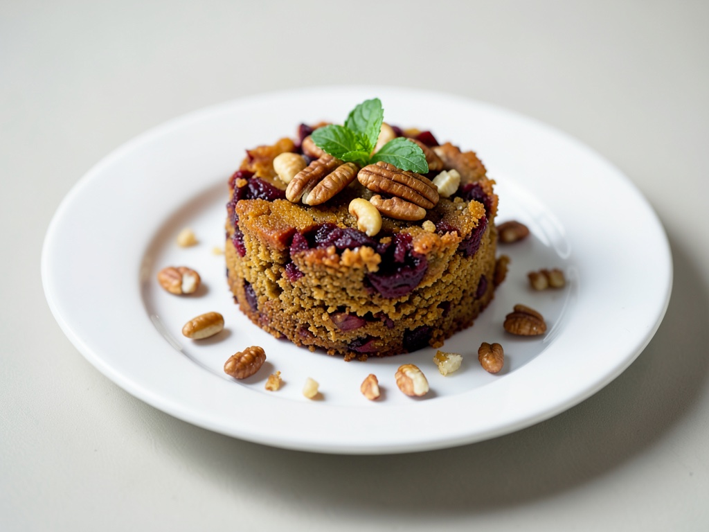 Knuspriger Süßkartoffel-Cranberry-Kuchen mit Pekannüssen