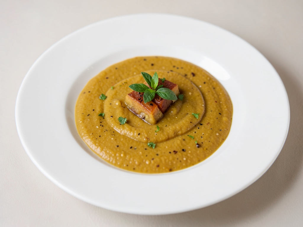 Sopa cremosa de calabaza butternut
