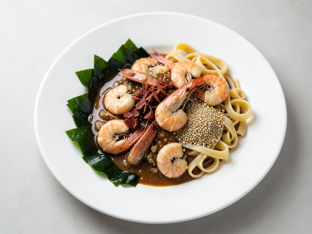 Sopa ligera de gambas con fideos de vidrio