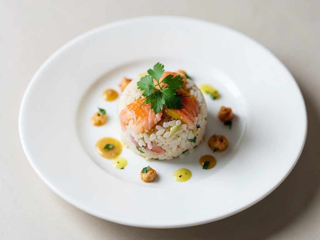 Bolitas de arroz y salmón