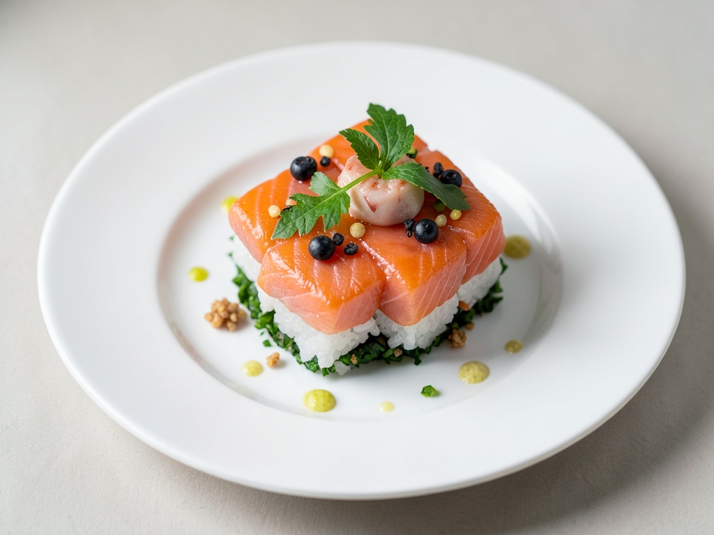 Quadrati di Sushi al Salmone