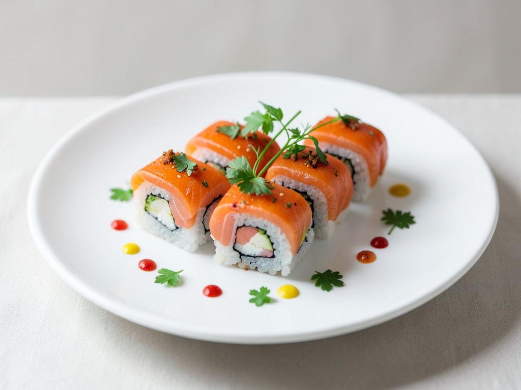 Rotoli di sushi al salmone
